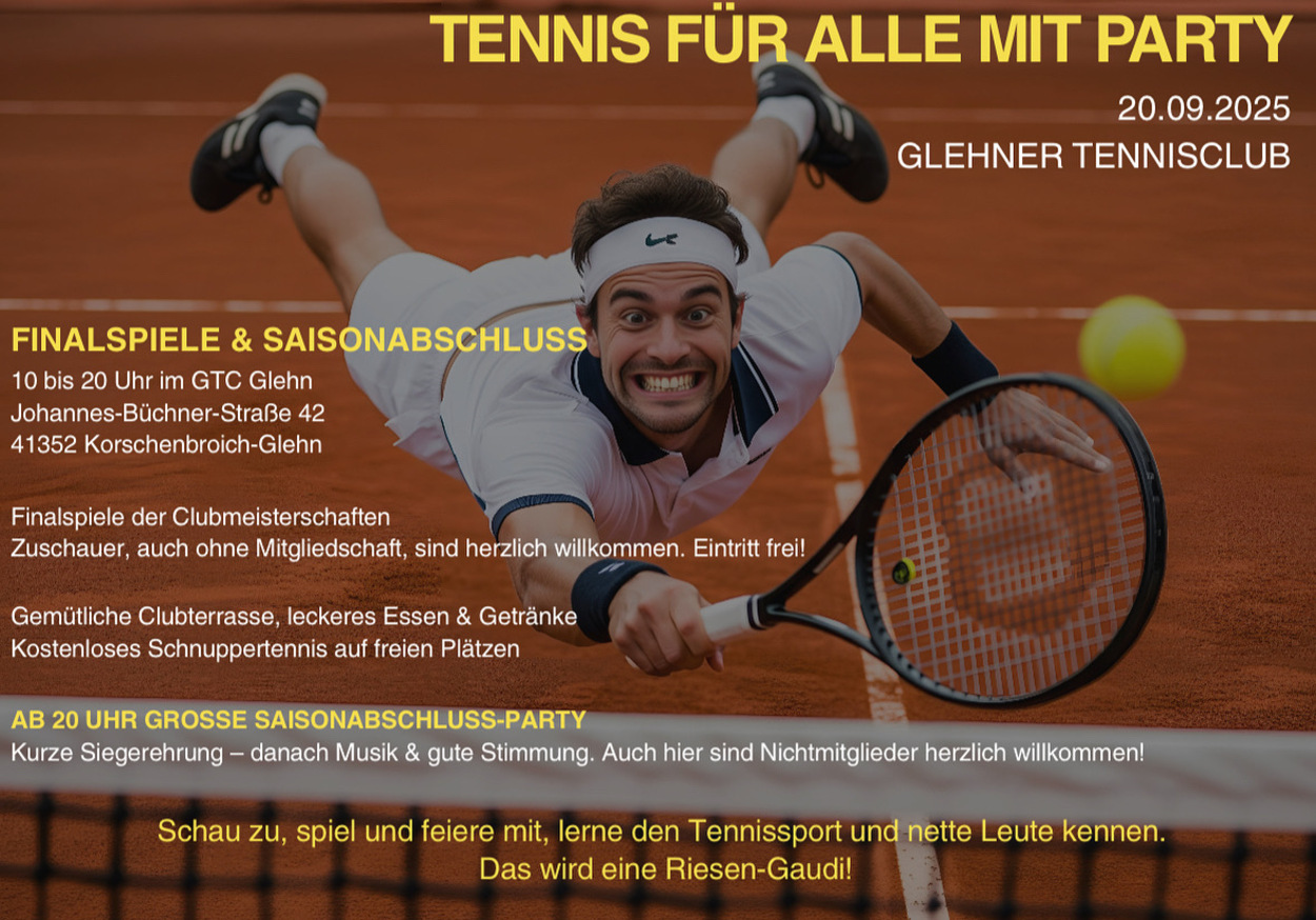 Tennis für Alle mit Party | Finale der Clubmeisterschaften