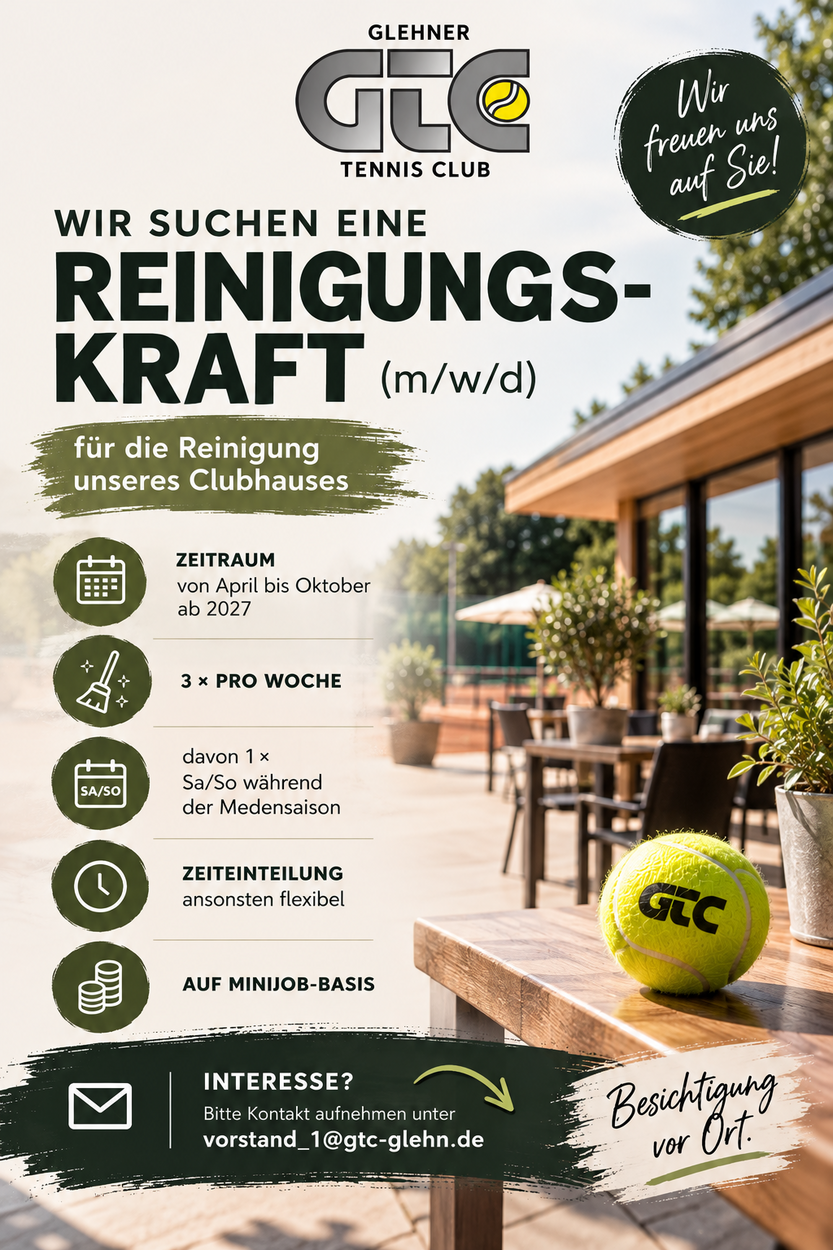 Reinigungskraft ab 2027 gesucht 